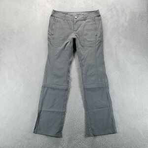 REI Pants Womens 6 Gray Convertible Hiking Zip Off Stretch Nylon Trail Outdoor